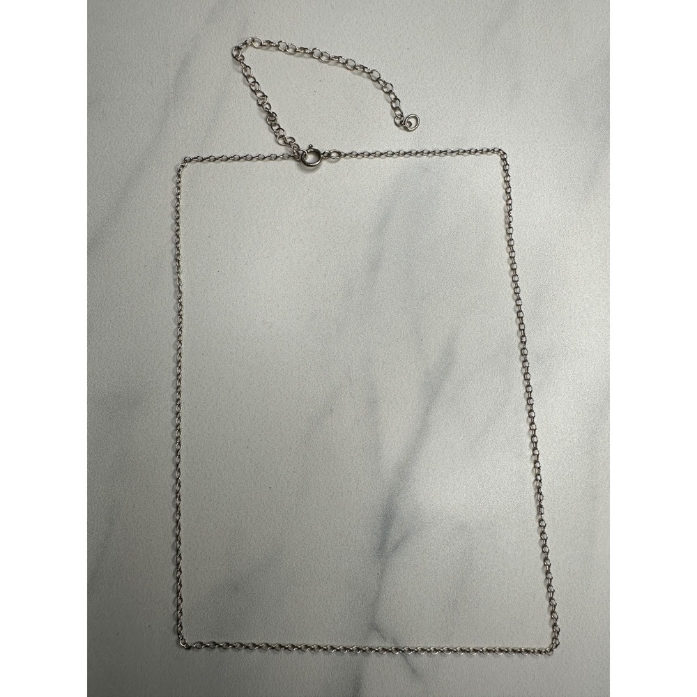 Sterling Silver 925 Cable Chain Necklace Adjustable 18-20 Inch Minimalist Link